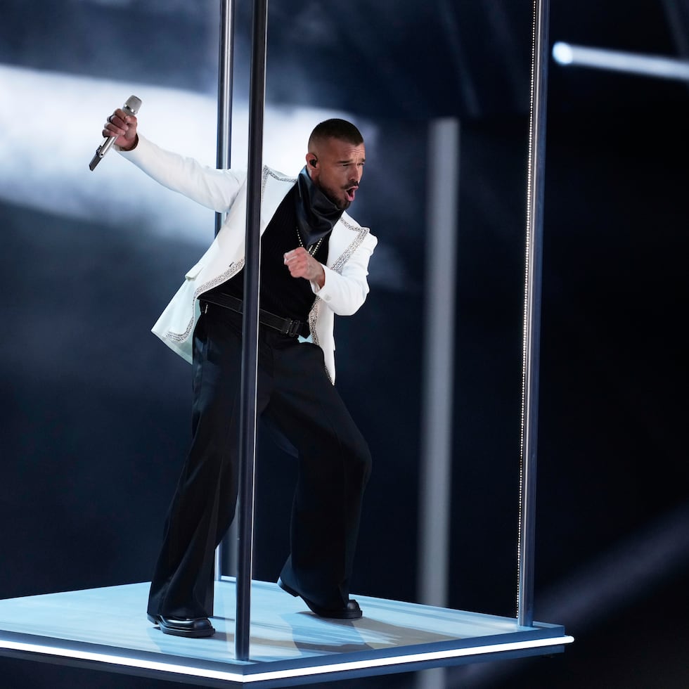 Ricky Martin durante su presentación en los Premios MTV a los Videos Musicales el domingo 7 de septiembre de 2025 en la Arena UBS en Elmont, Nueva York. (Foto Charles Sykes/Invision/AP)