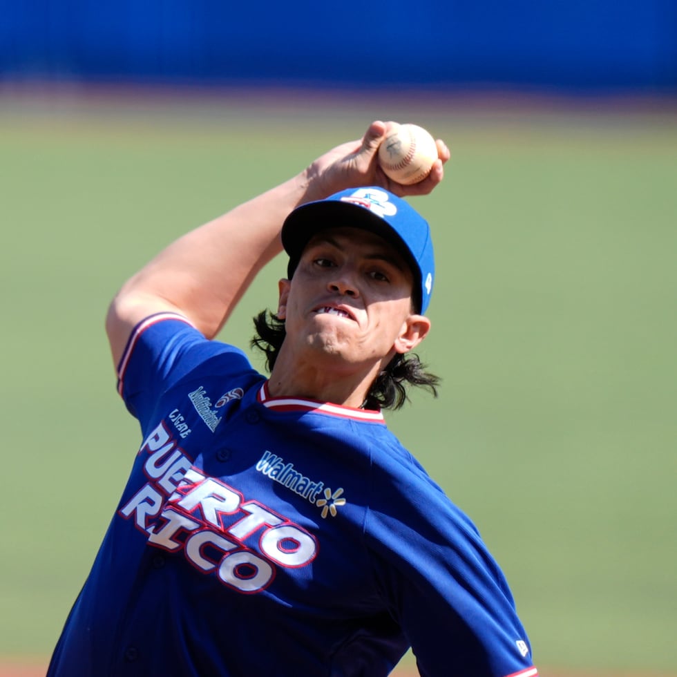 Dereck Rodríguez fue el abridor de Puerto Rico. No tuvo decisión.