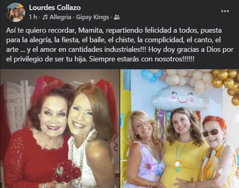 Publicación de Lourdes Collazo.