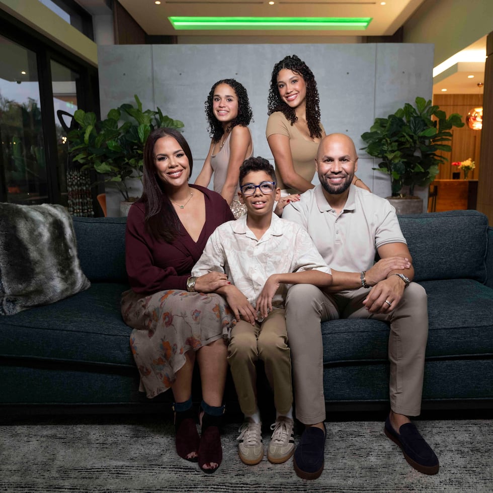 Carlos Beltrán with his wife Jessica Lugo and their children Eván Carlos, Ivana and Kiara Beltrán Lugo.