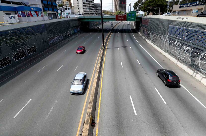 Así luce el expreso Ramón Baldorioty de Castro tras la emergencia de salud.