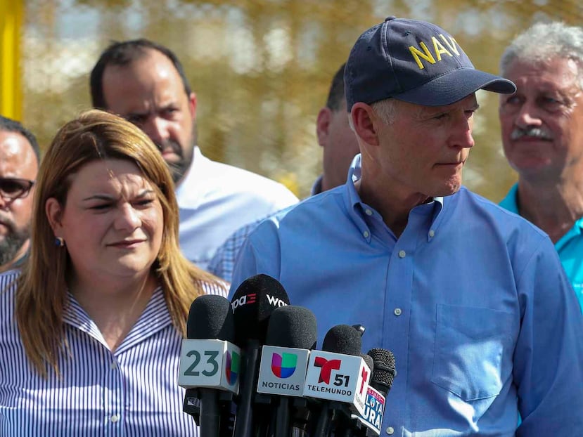 From left to right, Governor Wanda Vázquez, Washington Resident Commissioner Jenniffer González and Florida State Senator Rick Scott. (GFR Media)