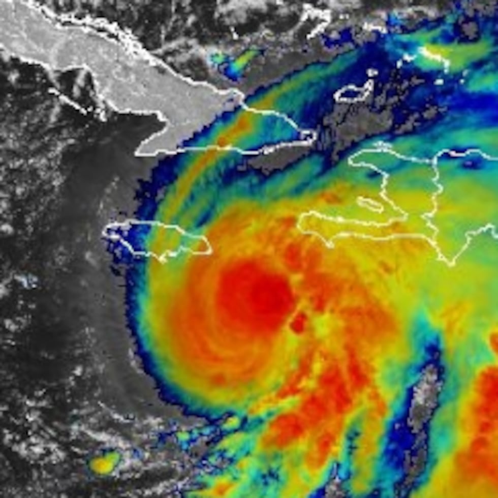 Imagen satelital del huracán Melissa.