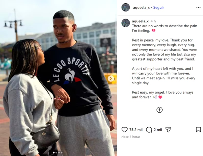 El sentido mensaje de Aqueelah Chloe Adendorf para Jayden Adams.