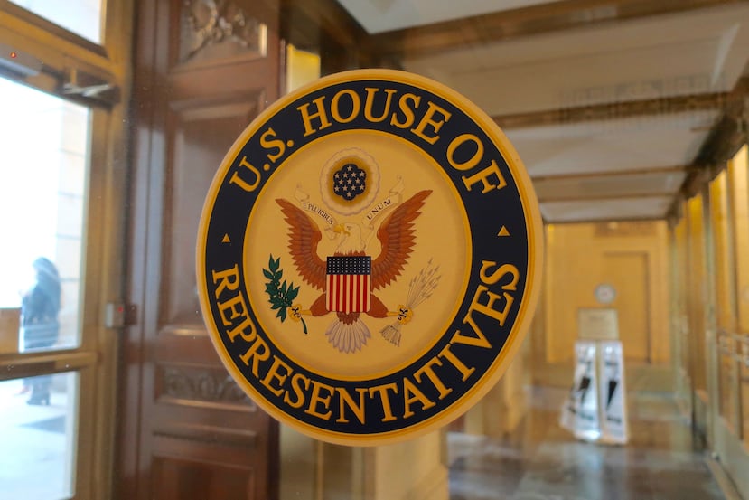 Una de las entradas en la Cámara de Representantes de Estados Unidos, en Washington D. D.