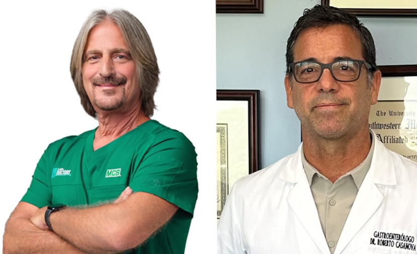 A la izquierda, el doctor José Álvarez-Romagosa, ginecólogo obstetra, miembro de los Latin Doctors y colaborador  de MCS. A la derecha el doctor Roberto Casanova, gastroenterólogo.