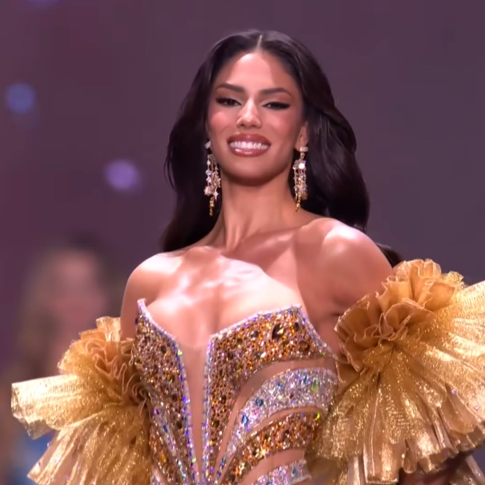 Miss Universe Puerto Rico, Zashely Alicea en su desfile de vestido de noche. (Captura)
