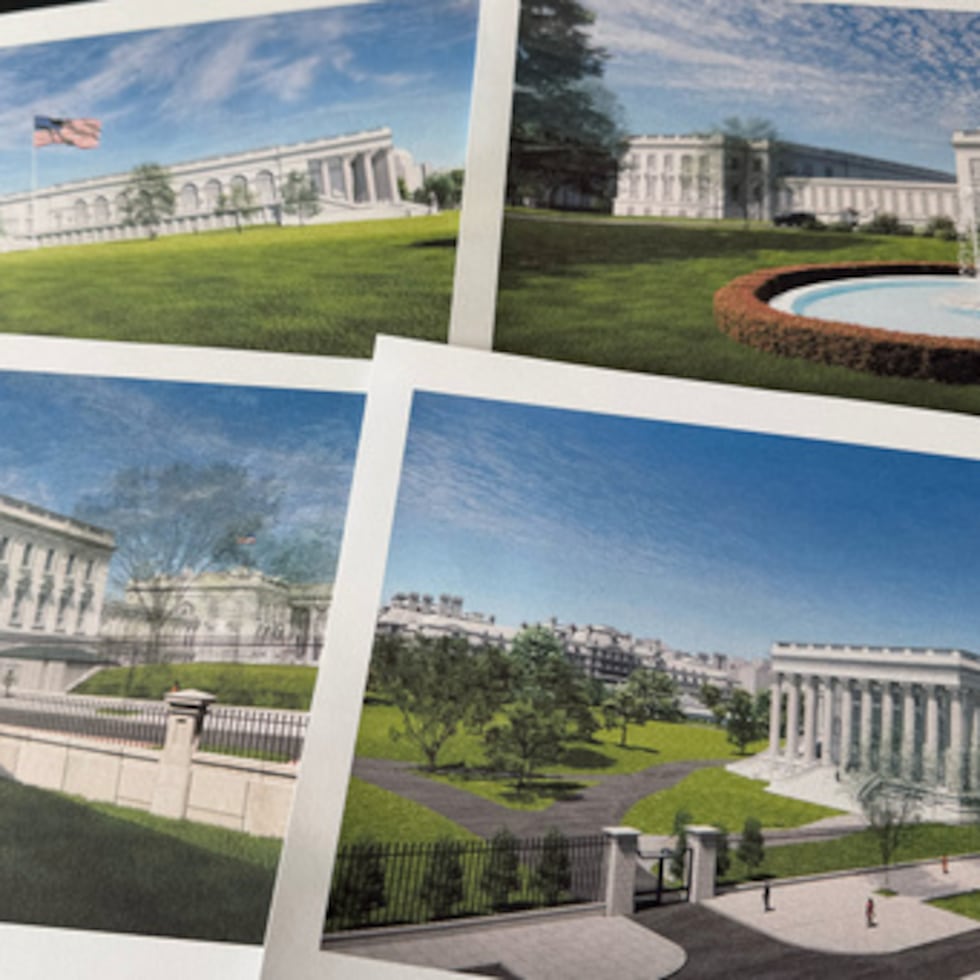 Representaciones artísticas del nuevo Ala Este y Salón de Baile de la Casa Blanca.