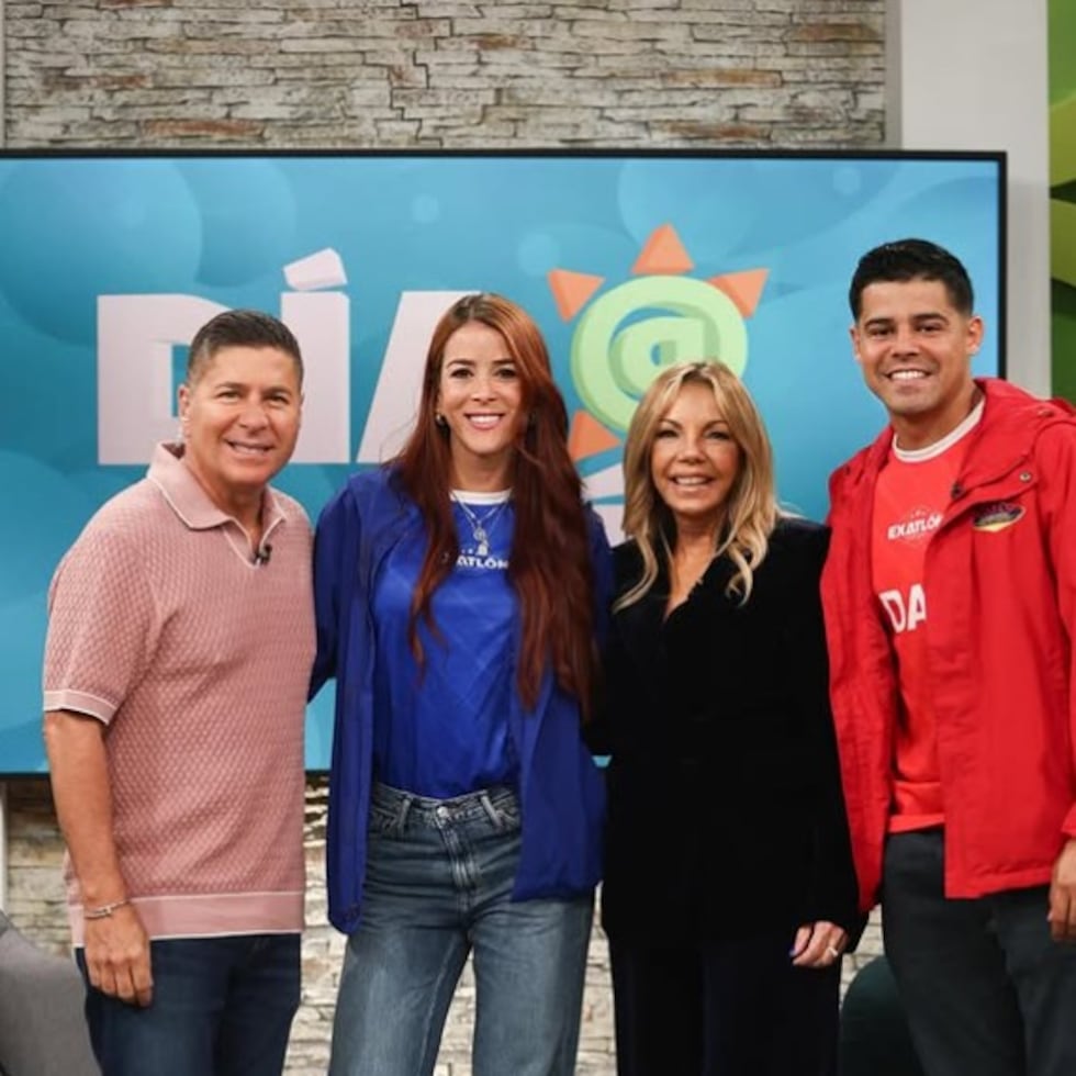 Wilmarie Negrón y Dan Pastrana llegaron a Puerto Rico y compartieron en algunos de los espacios de Telemundo como "Día a día".