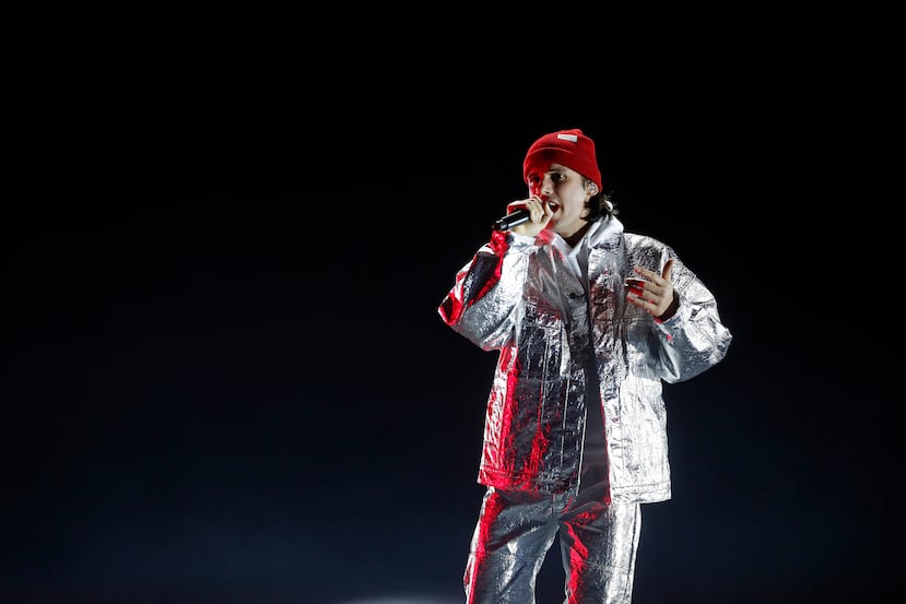 El rapero Aurelien Cotentin, conocido como Orelsan, durante una presentación en París en febrero de 2019.