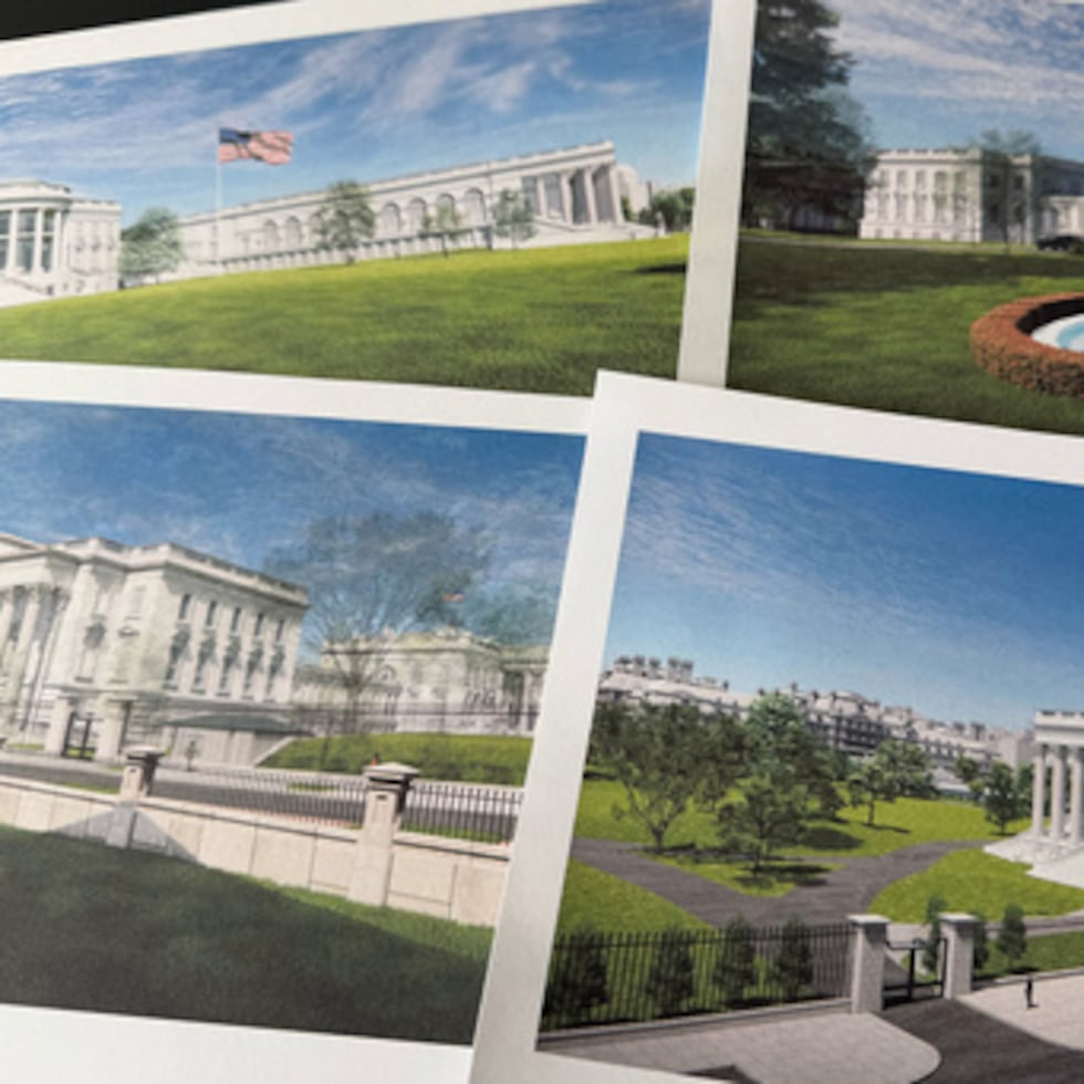 Pero un tribunal federal de apelaciones permitió al presidente continuar la construcción. En la imagen, representaciones artísticas del nuevo Ala Este y el salón de baile.