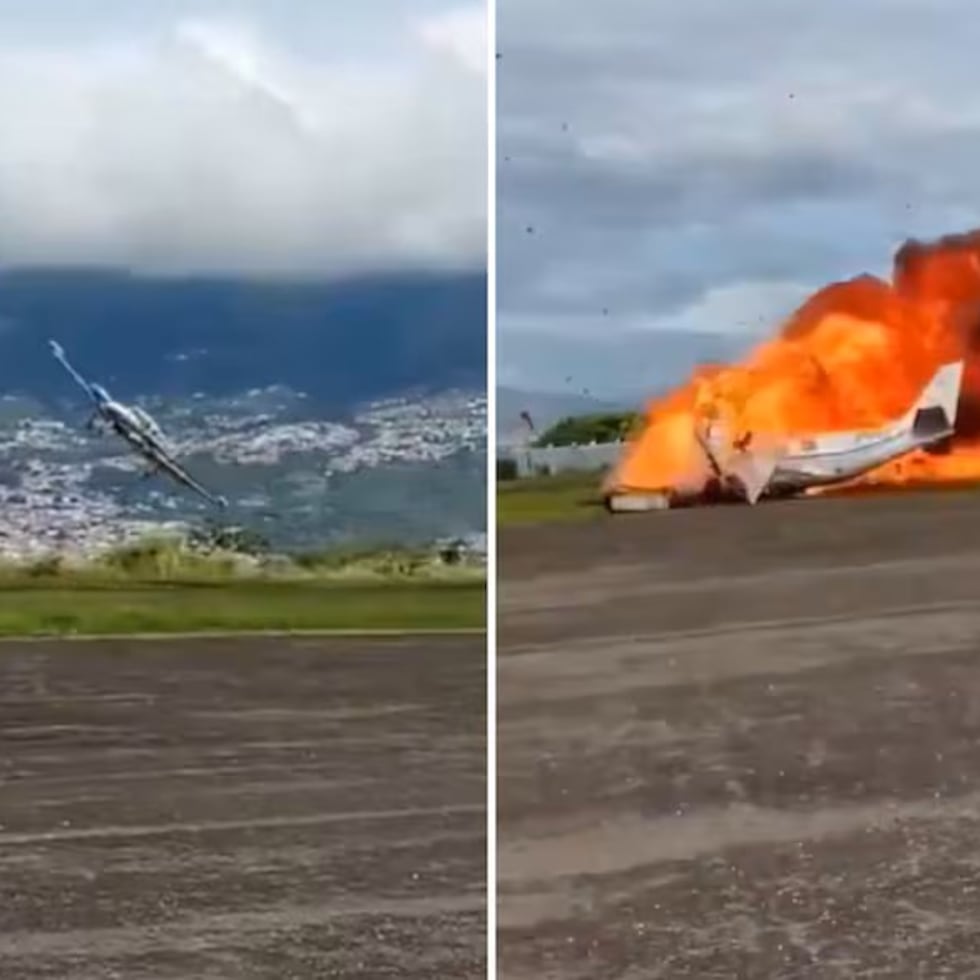 El momento del accidente fue grabado por personas presentes.