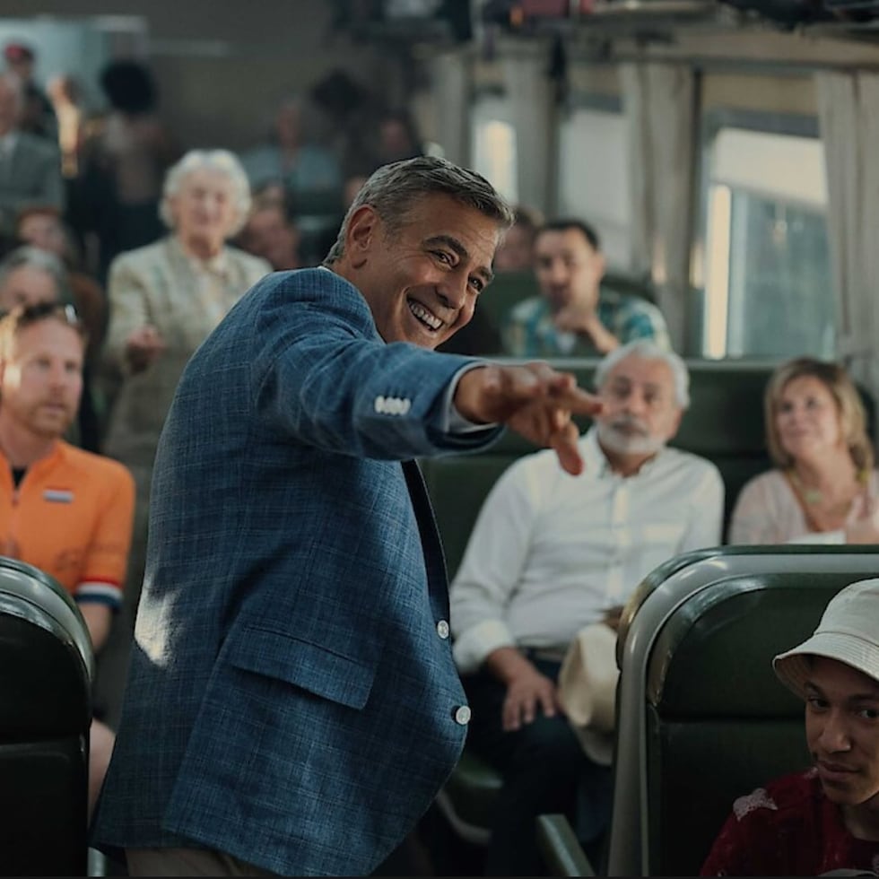 Scene from the movie "Jay Kelly".