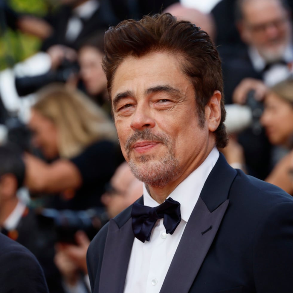 Benicio del Toro poses for photographers upon arrival at the premiere of the film 'The Phoenician Scheme' at the 78th international film festival, Cannes, southern France, Sunday, May 18, 2025. (Photo by Joel C Ryan/Invision/AP)