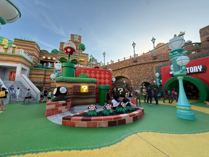 Zona interactiva en Super Nintendo World en Mario Land.