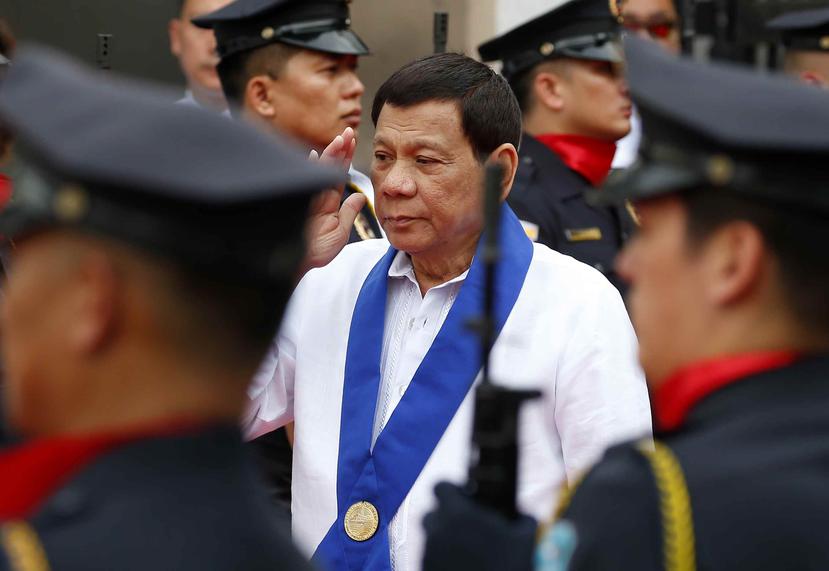 El presidente filipino, Rodrigo Duterte es un mujeriego confeso y conocido por sus habituales discursos fuera de tono. (AP)