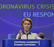 La presidenta de la Comisión Europea, Ursula von der Leyen, reconoció este jueves que la UE debe a Italia una disculpa por no reaccionar a tiempo ante el virus. (AP / John Thys)