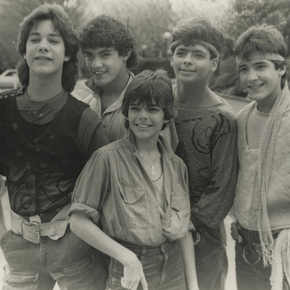 El grupo Menudo nació en el 1977. Aquí algunos de sus miembros Ray Reyes, Charlie Massó, Robi Draco Rosa, Roy Roselló y Ricky Martin.