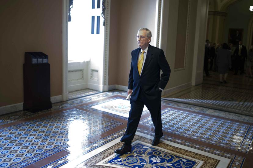 El líder de la mayoría republicana del Senado, Mitch McConnell. (AP)