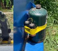 Artefacto explosivo neutralizado ayer en oficinas de LUMA Energy, en Guayama.
