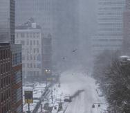 Así lucía Nueva York por la tormenta invernal que ha impactado partes de 10 estados en el este de Estados Unidos.