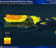 Las lluvias podrían acaparar tanto el área metropolitana de San Juan como a algunos municipios del oeste, este y norte de Puerto Rico