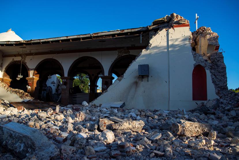 Los científicos piden a la ciudadanía informarse a través de fuentes oficiales. Arriba, la Parroquia Inmaculada Concepción, en Guayanilla, tras el terremoto del 7 de enero. (GFR Media)
