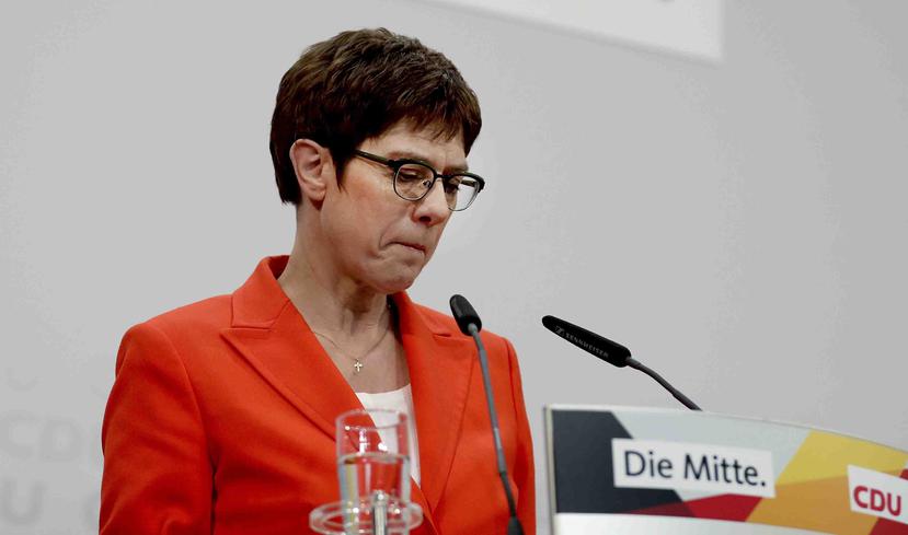 Annegret Kramp-Karrenbauer, presidenta de la Unión Democristiana de Alemania. (AP)