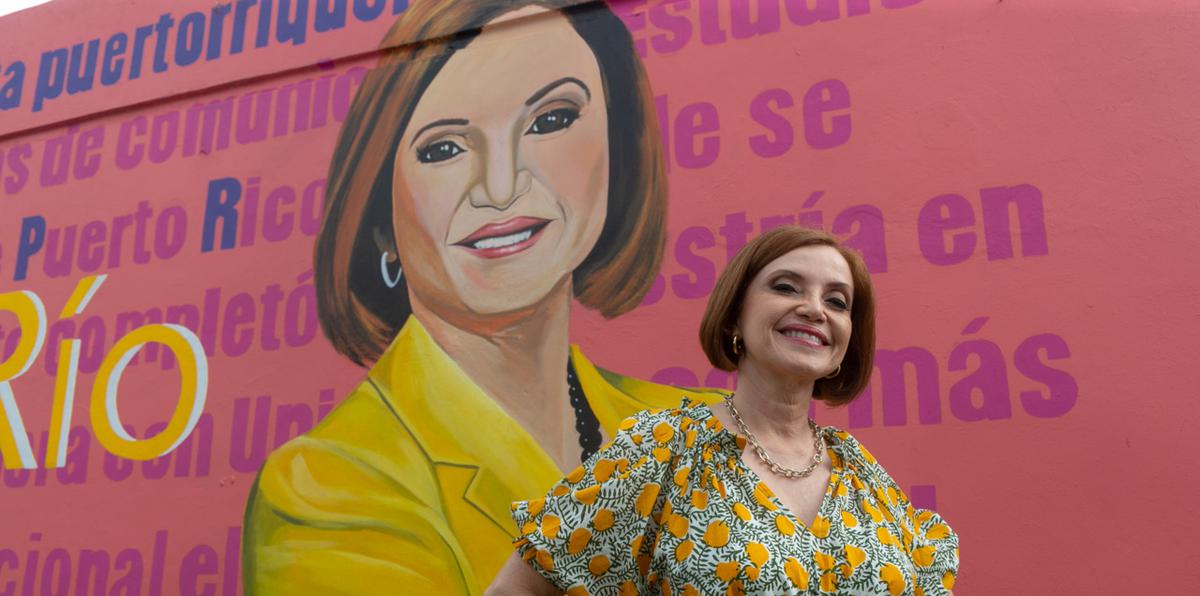 Lourdes Del Río es homenajeada por su pueblo de Añasco con un mural en su honor