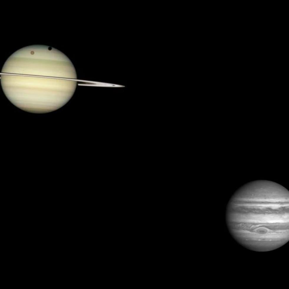 Saturno y Júpiter estarán tan cercanos en diciembre que parecerán un planeta doble.
