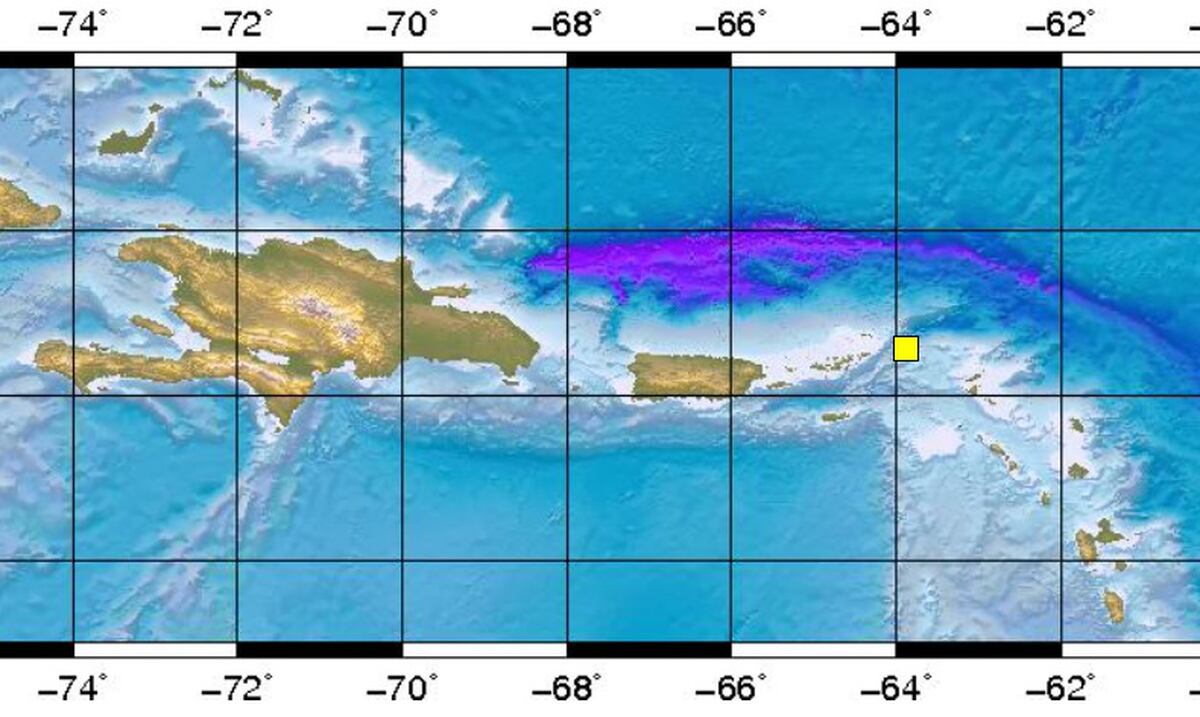 If a magnitude 5.4 report is reported near the British Virgin Islands