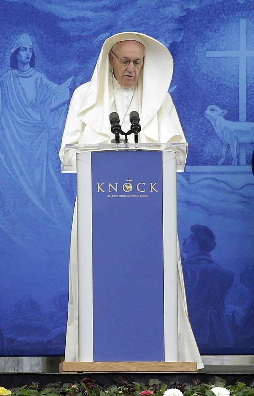 El papa Francisco durante un discurso en Irlanda. (AP)