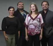 Parte del elenco de la zarzuela Los gavilanes. De izquierda a derecha, Meechot Marrero, Nelson Martínez, Ana María Martínez y Rafael Dávila.