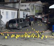 Escena del doble asesinato que ocurrió la noche del 12 de diciembre de 2021 en Coamo.