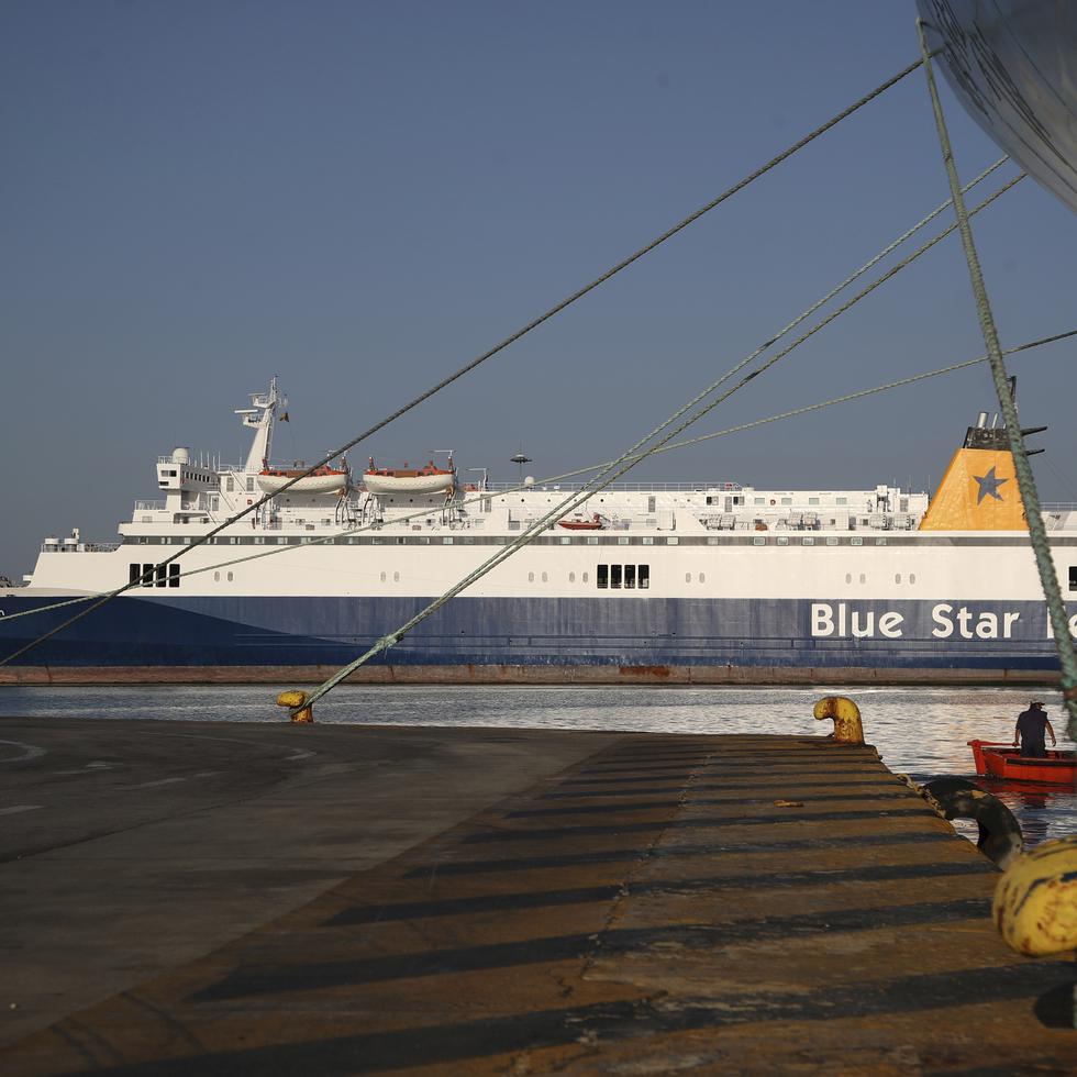 El ferry Blue Horizon en Piraeus, Grecia, el 3 de septiembre de 2018.
