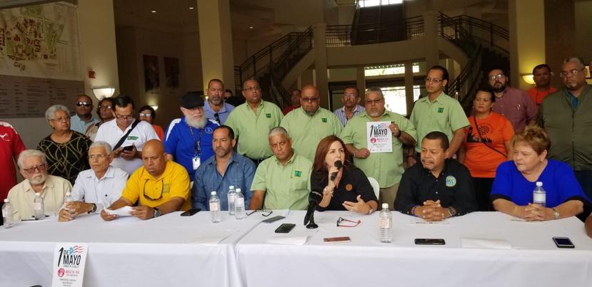 En la foto varios de los representantes de las organizaciones que protestarán en La Fortaleza. (Suministrada)