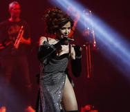 La cantante mexicana Gloria Trevi, durante un concierto, en Madrid (España).