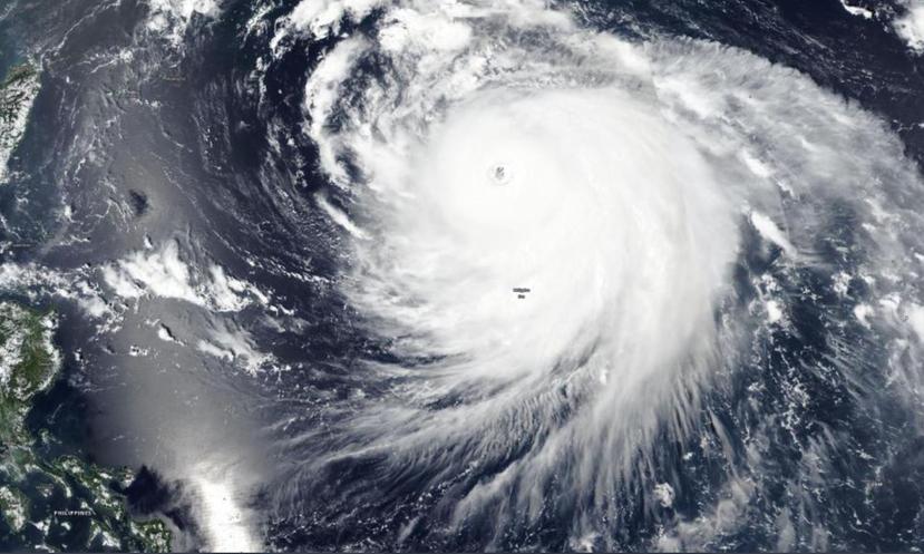Imagen de satélite del poderoso tifón Haishen.