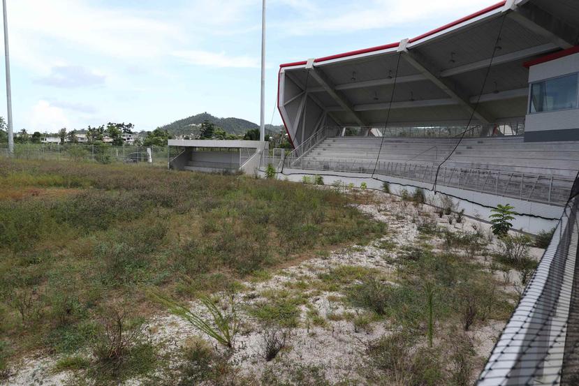 Vista parcial del terreno de juego y de la fachada del parque Ángel Manuel Sullivan, el propuesto nuevo hogar de los Criollos de Caguas en la Liga de Béisbol Profesional Roberto Clemente (LBPRC).