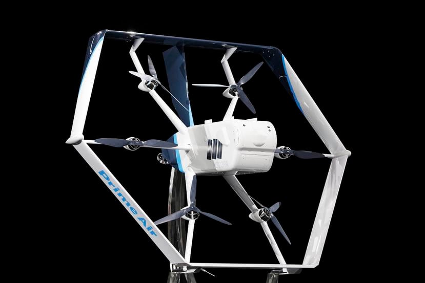 Uno de los drones de la compañía que serán utilizados para realizar las entregas a los clientes.