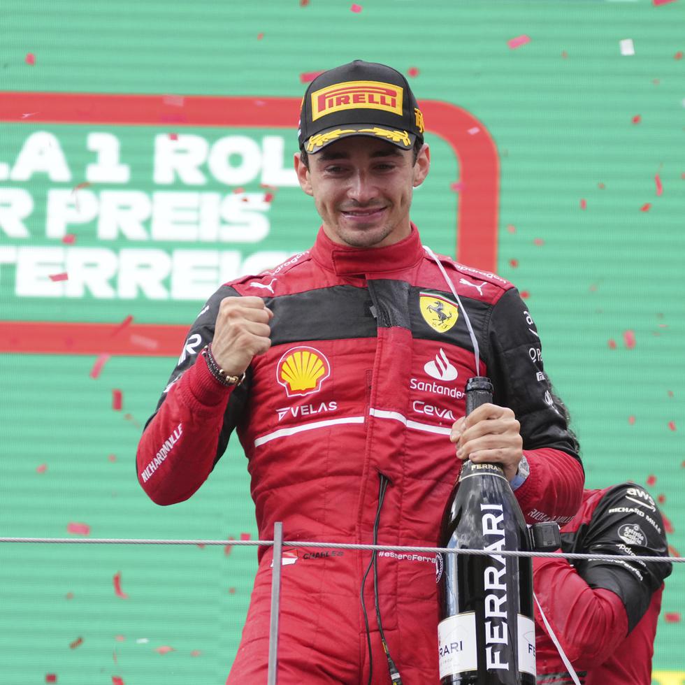 Charles Leclerc celebra tras ganar en Austria el pasado 10 de julio.
