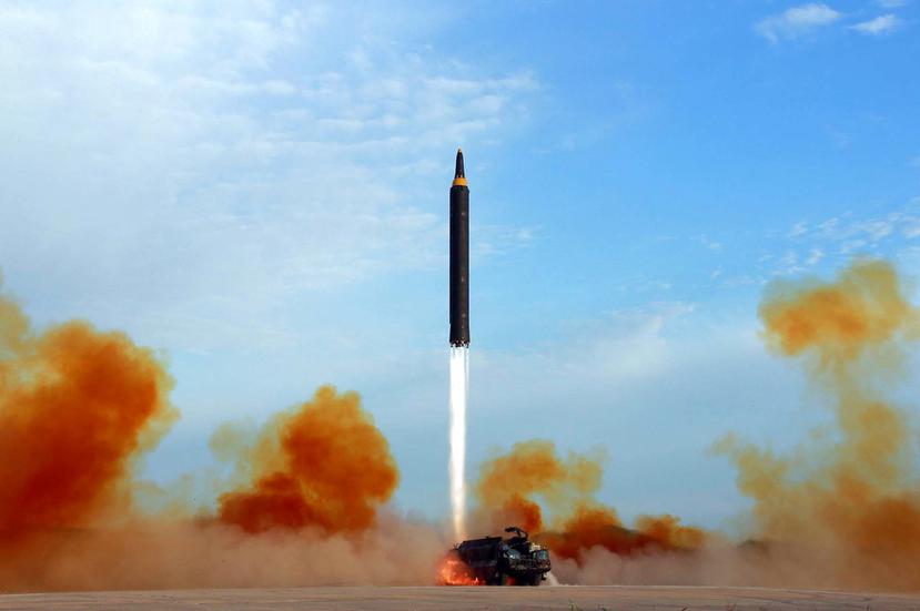 Misil de prueba de Corea del Norte (AP).