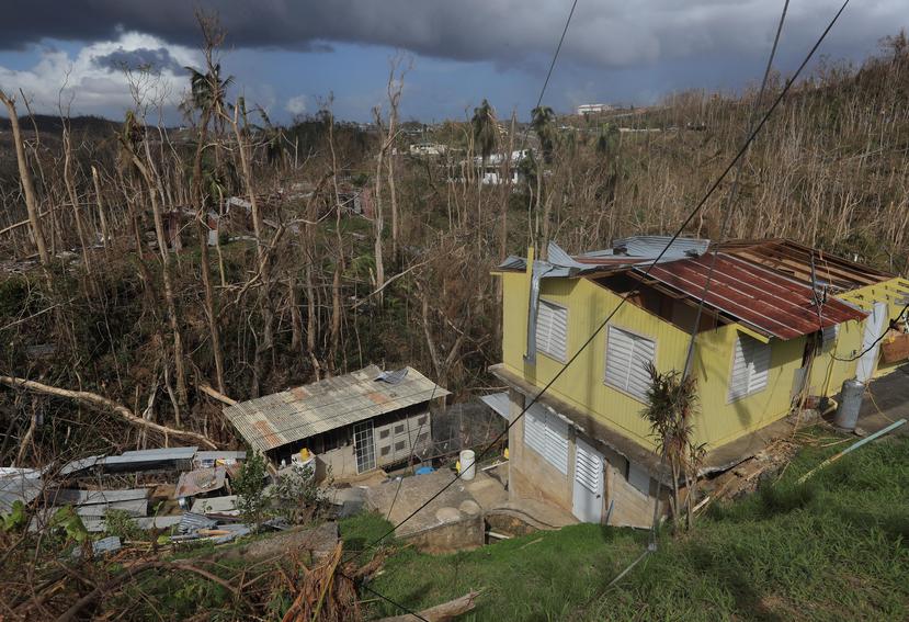Según el gobierno, las familias deben tener suministros, como mínimo, para sostenerse por 10 días después de una emergencia. En la foto, una casa que perdió el techo a causa del huracán María, en Guaynabo. (GFR Media)