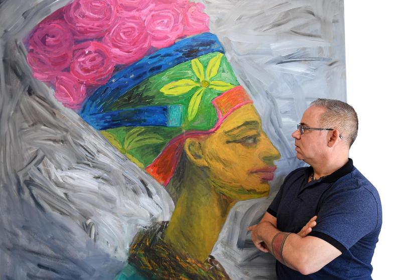 Pese a su preparación académica, su innegable talento y éxito en la escena plástica, Carlos Cancio confiesa que enfrentarse al lienzo siempre es un reto.