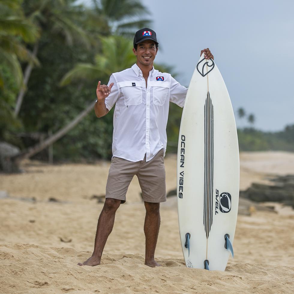 Surfer Ricardo Crespo, creator of the Ocean Vibes clothing line.