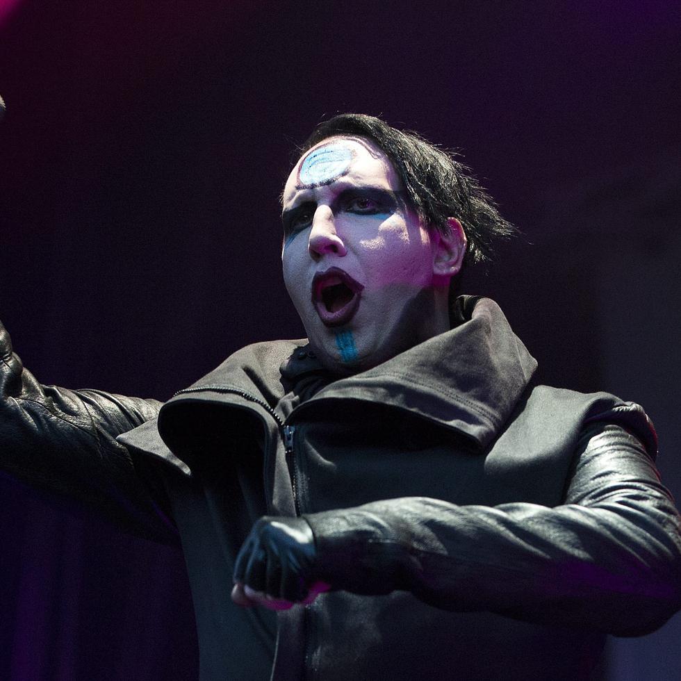 El músico estadounidense Marilyn Manson durante el Festival Gampel en Gampel (Suiza) el jueves 14 de agosto de 2014.