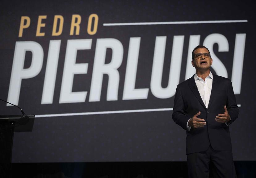 Pedro Pierluisi durante el anuncio oficial de su candidatura a la gobernación por el PNP.