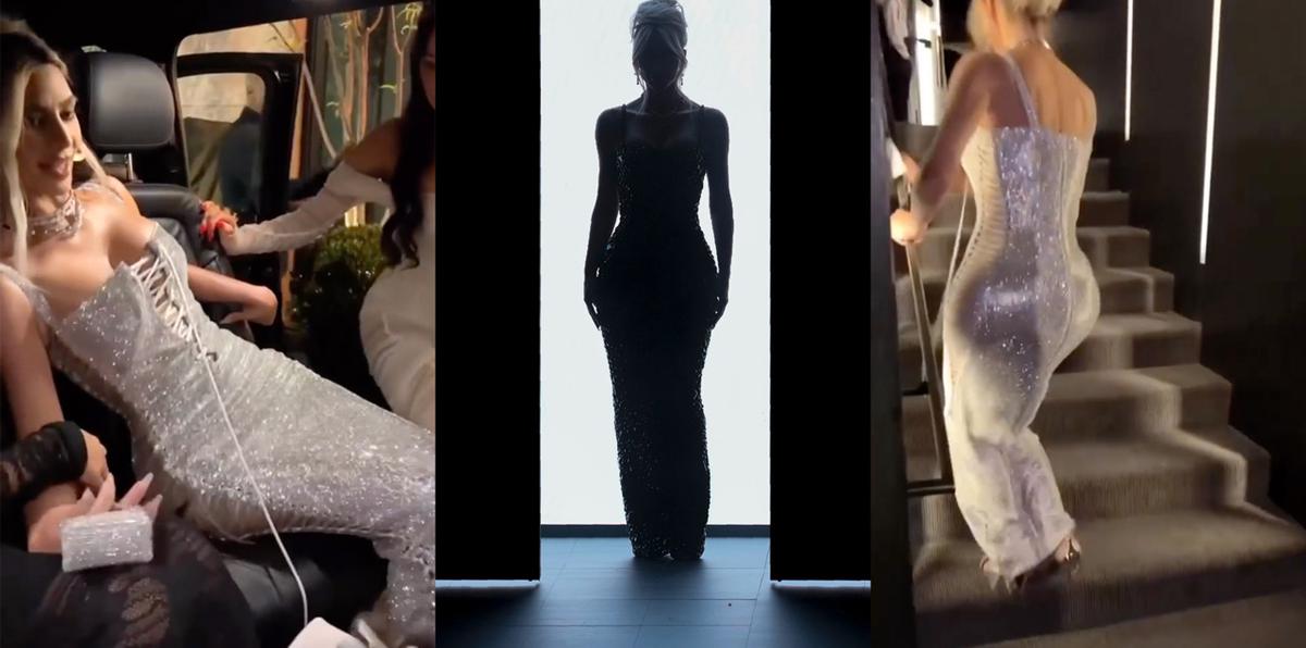 Kim Kardashian sufre percance con traje de Dolce & Gabbana
