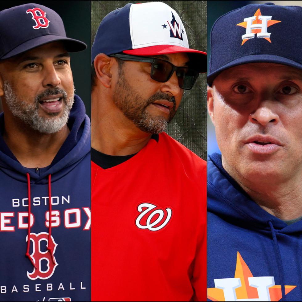 Los dirigentes Alex Cora, Dave Martínez y Josué "Joe" Espada son tres de los 17 entrenadores puertorriqueños que estarán activos durante la temporada 2024 en el béisbol de Grandes Ligas.