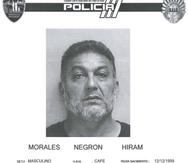 Ficha de Hiram Morales Negrón, imputado de asesinar a su hijo durante un incidente de violencia de género.